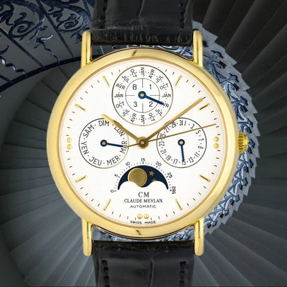 Claude Meylan Perpetual Calendar Moonphase 18K